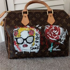Louis Vuitton Hand Painted Speedy 30